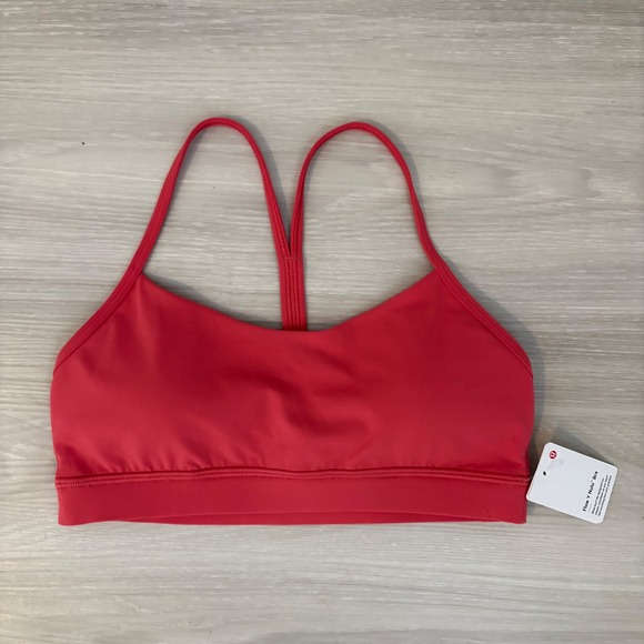 Lululemon Top Women Flow Nulu Bra Light Support Yoga Pilate Running Raspberry 8 - Picture 1 of 13